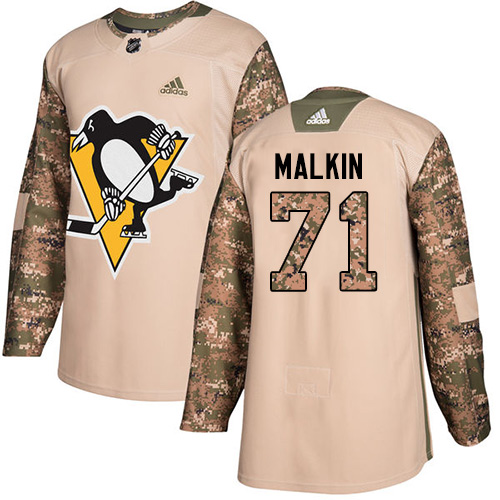 Herren Pittsburgh Penguins Eishockey Trikot Evgeni Malkin #71 Authentic Camo Veterans Day Practice